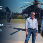 Diretor da Gualter Helicópteros ao lado do helicóptero AW09 em Vergiate, na Itália